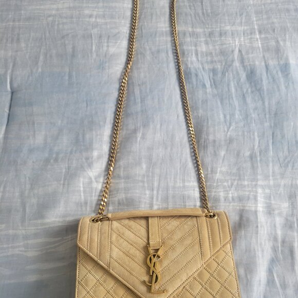 YSL Beige Suede Bag - Picture 2 of 6